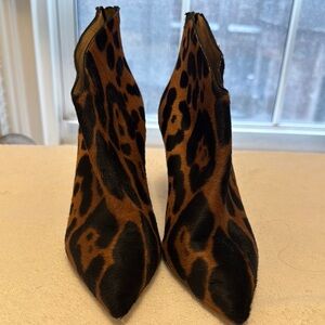 Tamara Mellon Leopard Print Ankle Boots